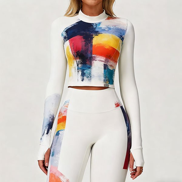 Geometric pattern outdoor climbing sports fitness jacket