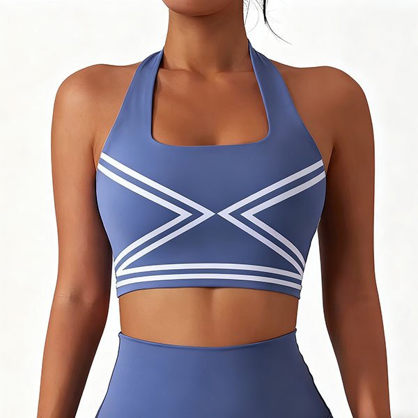 Geometric pattern U-neck slim-fit camisole