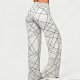 Geometric Casual Wide-Leg Pants