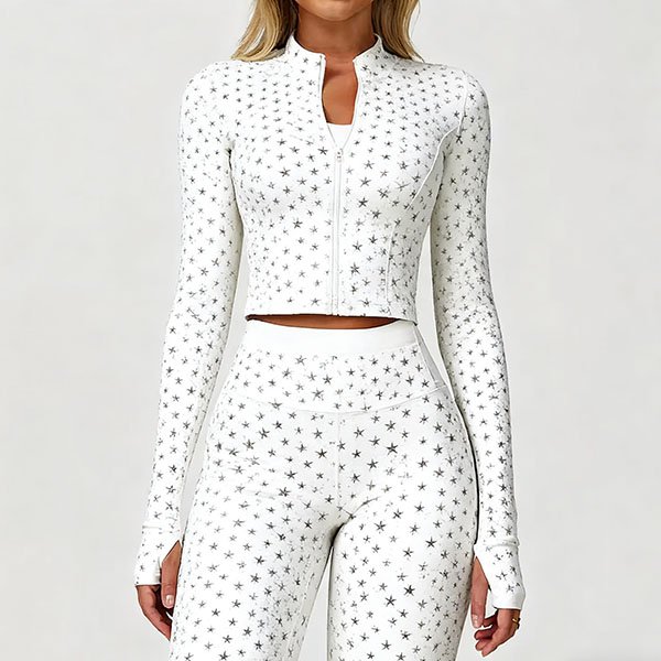 Printed outdoor sports yoga top